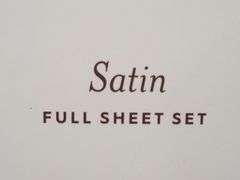 Laura Ashley, Satin Full Sheet Set, White