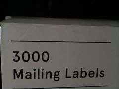 Lot of 2 Baseline 3000 Mailing Labels – 1"x2-5/8" 30 Labels/Sheet 100 Sheets ea