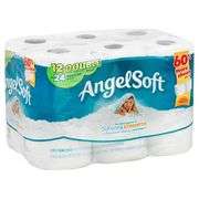 Angel Soft Unscented Bathroom Tissue – 2-Ply 12 Double Rolls