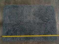 Dark Gray Faux Fur Fluffy Rug – 2' x 3'