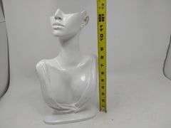 White Resin Jewelry Mannequin Bust, Jewelry Display Stand