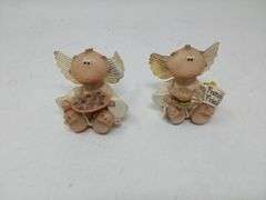 Assortment of 4 Vintage Kirk's Kritters RUSS Angel Cheeks Figurines