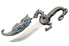 Szco Supplies Blue Dragon Dagger, Color: Silver/Blue