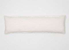 Casaluna Lumbar Heavyweight Linen Blend Stripe Decorative Throw Pillow – Natural