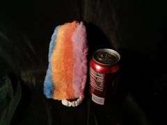 Women's Aerie Fur Sleep Mask with Pretty Stripes/Elastic Band – Size: US O/S