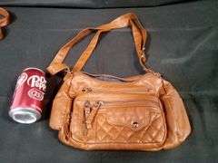 Women's Soft Leather Large Capacity Shoulder Bag – Brown 12" x 8"