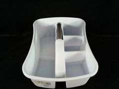 Sterlite Ultra Plastic Divided Caddy – White 17-3/4" x 13-1/4" x 8-7/8"
