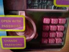 Number Bank Girls Piggy Bank ATM Machine with Password – Pink