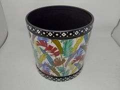 Floral Ceramic Indoor Outdoor Planter Pot 10.08"x10.08" White - Threshold