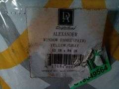 Drift Away Alexander Window Panel Blackout Curtains – Yellow/Gray 52" x 84" Pair