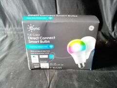 GE Lighting Cync Full Color Direct Connect Smart Bulbs – 800 Brightness, 2 Bulbs