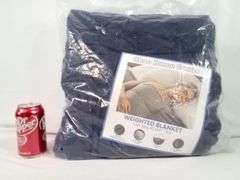Okao Home Goods Weighted Blanket – Navy Blue, Twin Size 40" x 60" 7lbs