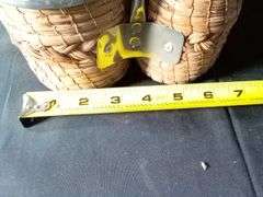 Un Pueblo Handmade Pine Needle & Nickel Basket for Food & Drink – 12"x7"x8"