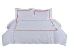 Bed Decor Solid Embroidery Egyptian Cotton Duvet Set – White 400TC King/CalKing