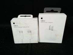 Assortment of 2 Apple USB-C 20W Power Adaptor & USB-C 240W Charge Cable (2 m)