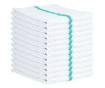 Qwick Wick Green Stripe Utility Terry Towels – 16" x 19" 1 Dozen