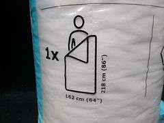 Ikea Stjarnstarr Comforter – White Size: Twin 64" x 86"