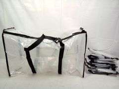 Lot of 6 Foldable Heavy Duty Storage Moving Bags – Clear
