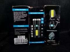 Lot of 3 USB Charge Camping Flashlight – Black/Silver L-S03