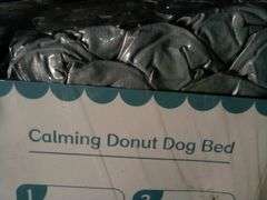 TLC Cycle Vacuum Sealed Calming Donut Dog Bed – Grey