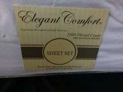 Elegant Comfort 1800 Thread Count Egyptian Cotton Sheet Set – White Queen 4 Pc