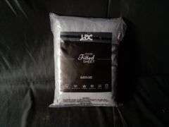 Lux Decor Collection Microfiber Fitted Sheet w/Elastic Deep Pockets – Gray Queen