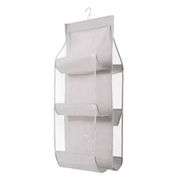 Hanging Handbag Closet Organizer, Space Saving Pocket Storage Rack, White