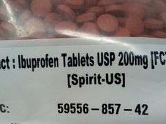 Pack of Ibuprofen Tablets – USP 200mg FC Round-Brown 10000 Tablets (Spirit-US)