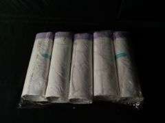 Plastic Garbage Bags – White/Purple 5 Count