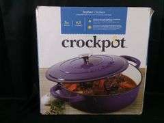 Crock-Pot Artisan Enameled Cast Iron Braiser with Lid – 5 Quart