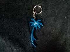 Lot of 50 Corona Aluminum Palm Tree Shaped Bottle Opener Keychain – Blue