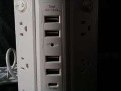 Multi-Socket Power Strip Tower w/USB Ports and Night Light – White XT-U3011