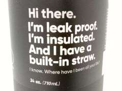 Owala, FreeSip Stainless Steel Water Bottle, Black, 24 Oz
