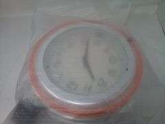 Double Ring Neon Wall Clock, Orange