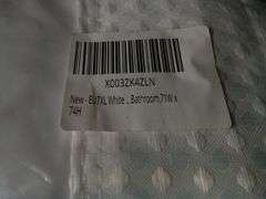 EUTXL Fabric Shower Curtain with Snap-in Liner – White 71W x 74H