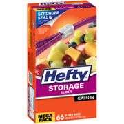 Hefty, Slider Storage Bag, 128 Oz, 66 Ct