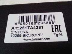 Twinset, Cintura Reversible Leather Belt With Oval T Buckle