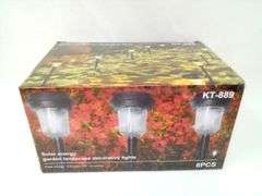 Set of 6 Outdoor Solar Landscape Lights, Plastic, LED