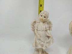 Assortment of 2 Vintage Ceramic Angel Figurines
