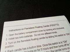 Waterproof Flameless Floating Candles P2027T2, Battery Operated, 4 Count