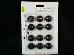 Lot of 12 Multipurpose Cable Clips Set – Black CC-949