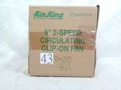 Air King 2-Speed Circulating Clip-On Fan – 6" Blade 9145