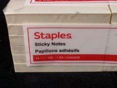 Staples Sticky Notes – Yellow 3" x 3" 12 Pads (100 Sheets/Pad) 1200 Total Sheets