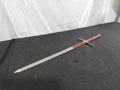 Stainless Steel Sword With Leather Sheath, 40"
