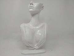 White Resin Jewelry Mannequin Bust, Jewelry Display Stand
