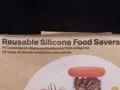 Food Huggers, Reusable Silicone Food Savers, 5 Pieces