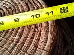 Un Pueblo Handmade Pine Needle & Nickel Large Santa Fe Basket – Round 15" x 11"