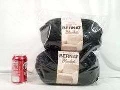Yarnspirations Bernat Blanket Yarns – Black 10.5 oz 220yds each 2 Count