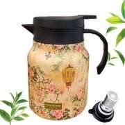 Vintage Floral Pattern Tea Thermos with Built- in Infuser & Lid – 1000ml