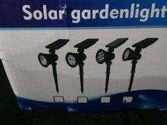 Lot of 2 Solar Stake Outdoor Garden Lights